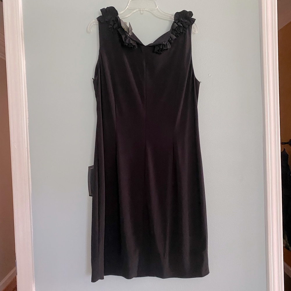 Black dress with big flowers